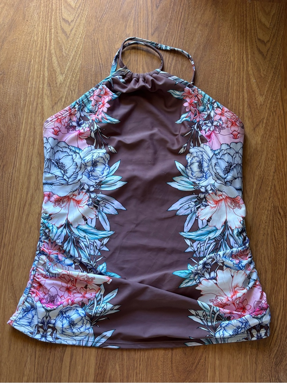 VENUS Floral Halter Two Piece Swimsuit in Plum - Picture 2 of 4